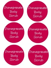 Pomegranate Scrub Labels