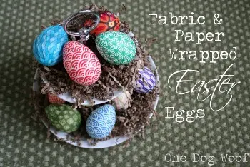 Fabric & Paper Wrapped Easter Eggs