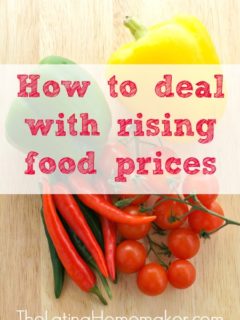 How to deal with rising food prices