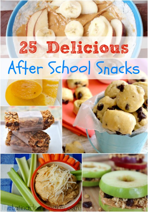 A round-up of 25 delicious after school snack ideas. There's something for every child!