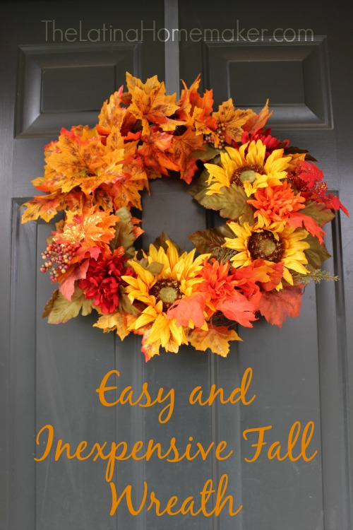 Easy and Inexpensive Fall Wreath: This DIY fall wreath is super easy to make and cost very little! 