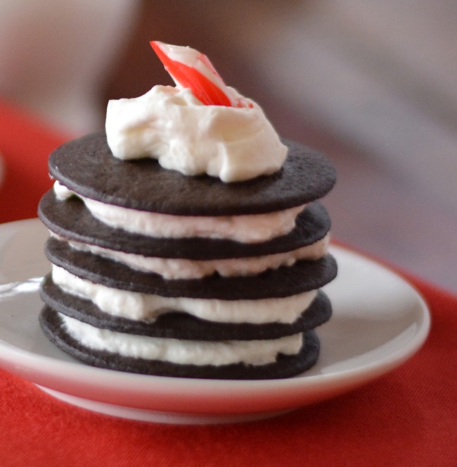 Mini Chocolate Peppermint Icebox Cakes. A hint of peppermint flavor combined with delicious chocolate, this dessert is sure to become a crowd-pleaser.