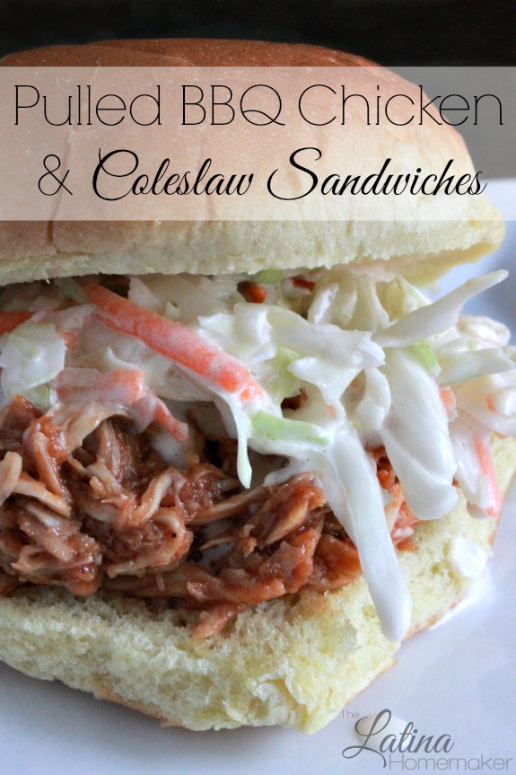 Pulled BBQ Chicken And Coleslaw Sandwiches. An easy to make sandwich that combines Pulled BBQ Chicken and Coleslaw for a delicious mouthwatering recipe.