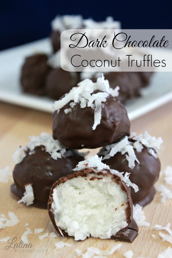 Dark Chocolate Coconut Truffles