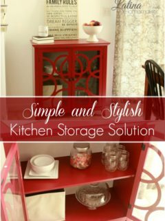 A Simple and Stylish Kitchen Storage Solution. Check out how I added storage to my small kitchen without sacrificing style or space.