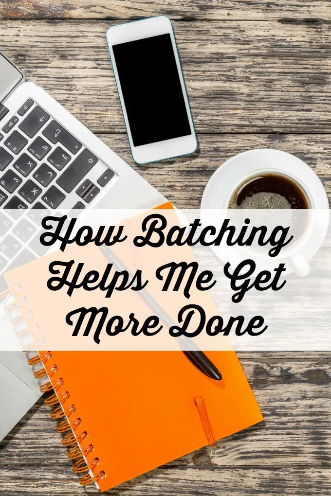 How Batching Helps Me Get More Done. I recently started to apply the concept of batching to my home and work tasks. It has been life changing and has enabled me to get more done in less time!