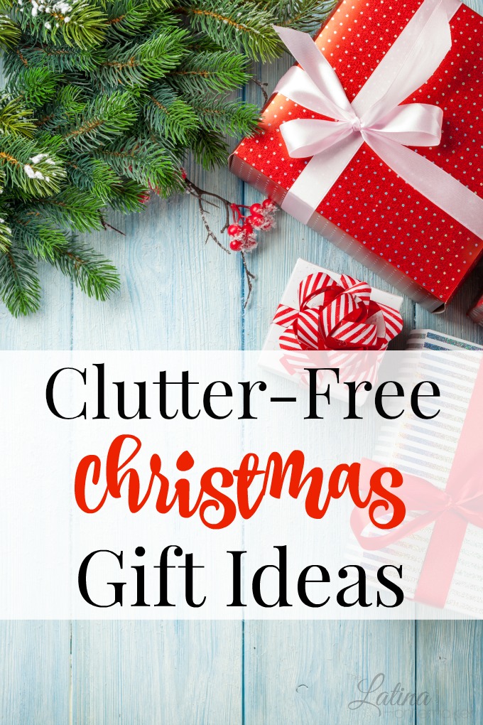 Clutter-Free Christmas Gift Ideas-A list of clutter-free gift ideas for everyone. If you loathe clutter, or at least prefer to keep it to a minimum, you might want to consider sharing this list with your loved ones! 