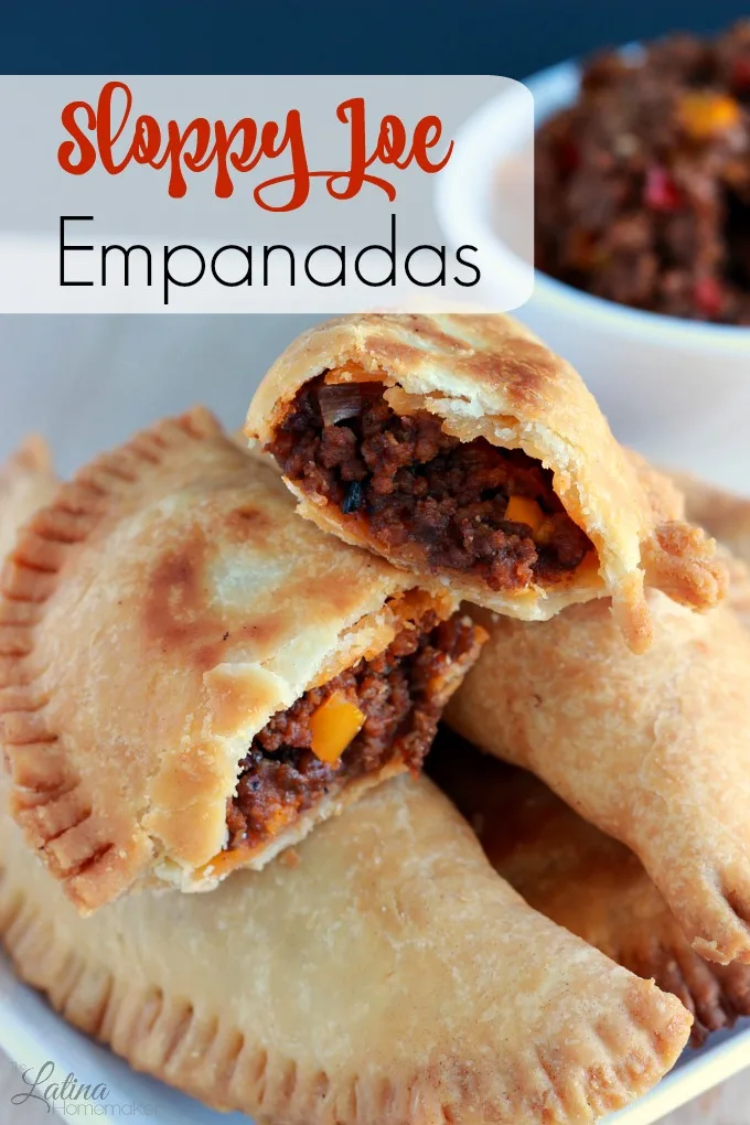 Sloppy Joe Empanadas-A delicious and easy twist to the original Sloppy Joe sandwich recipe. These empanadas are perfect for parties, as a side dish and even dinner time!