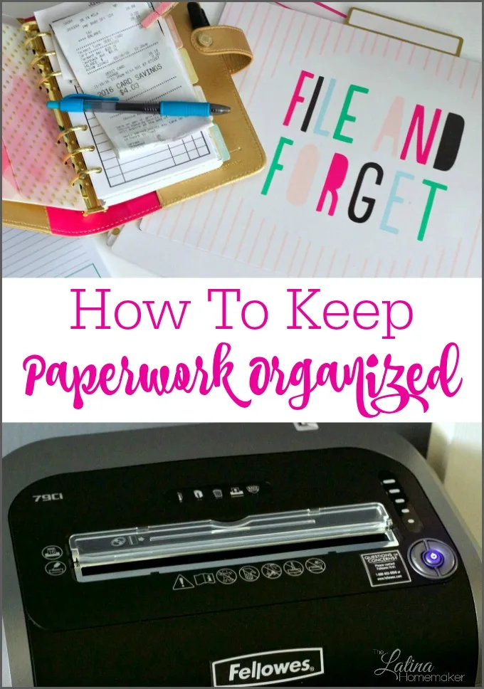 How To Keep Paperwork Organized-Simple tips to help you keep your paperwork organized and paper clutter to a minimum!