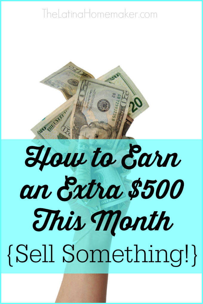 How to Earn an Extra $500 This Month-Sell Something! Have you ever thought of selling your clutter for cash? That's exactly what I'm doing this month to earn an extra $500!