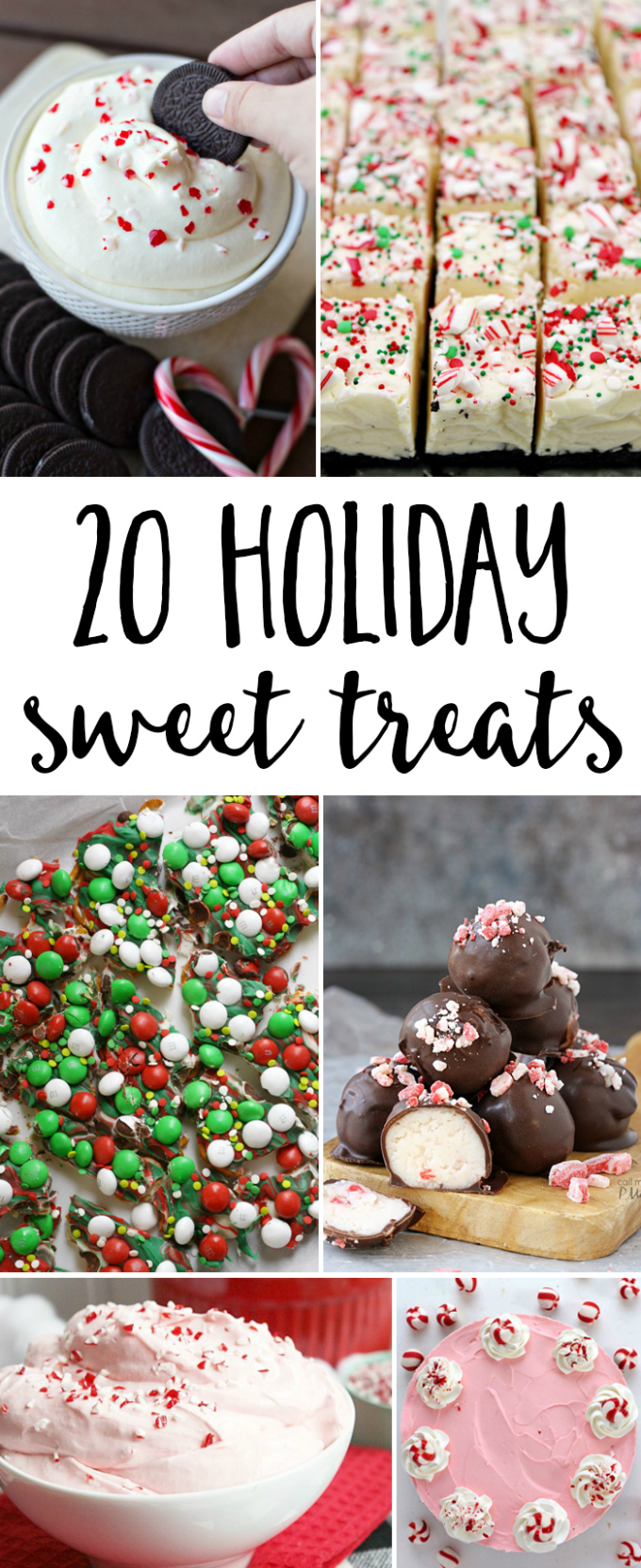 20 Holiday Sweet Treats. A sweet and fun roundup of 20 holiday treats that will make perfect food gifts, or can simply be enjoyed with your loved ones!