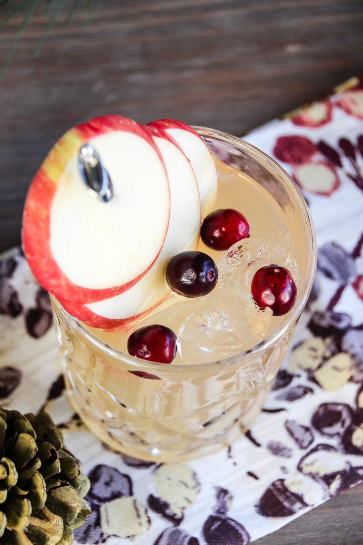 Apple Rhubarb Mocktail. A delicious mocktail that will be a hit at holiday gatherings and beyond!
