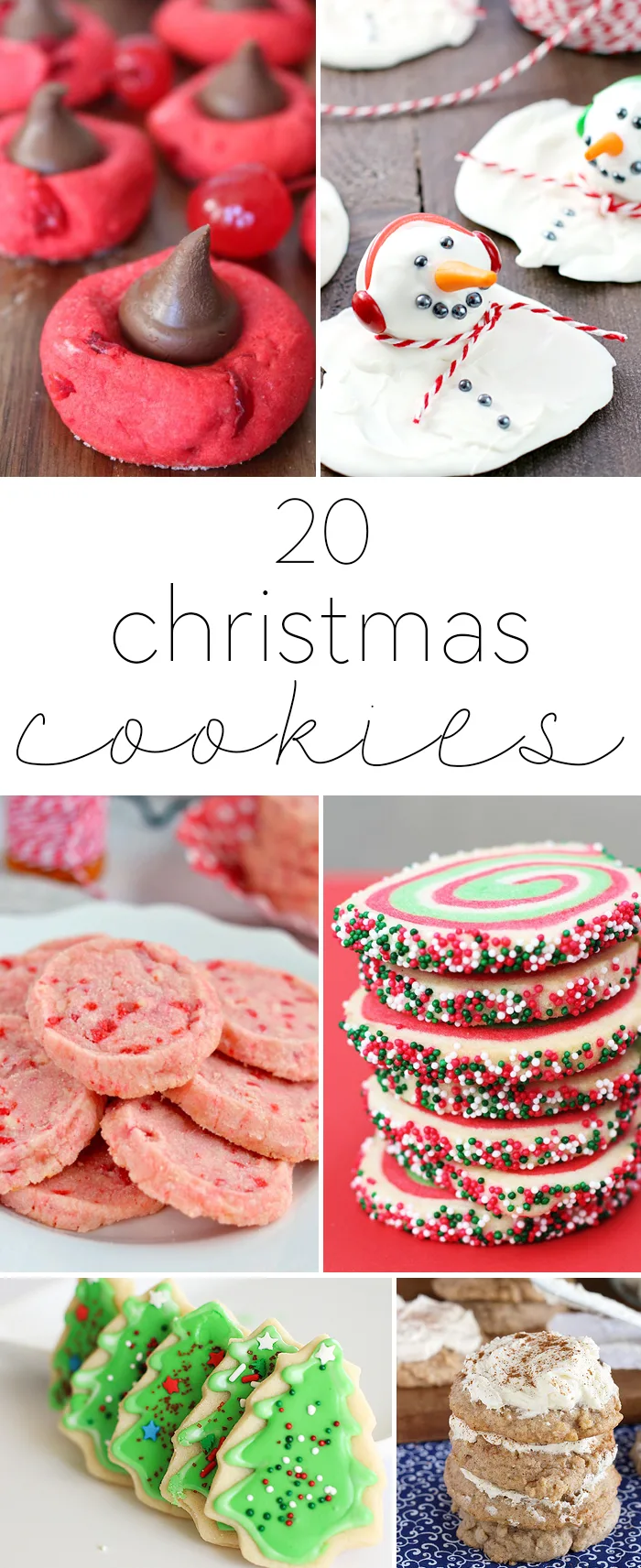 20 Christmas Cookies. A delicious roundup of 20 Christmas cookies that can be enjoyed with family and friends. From snickerdoodles to sugar cookies, there's something for everyone! 