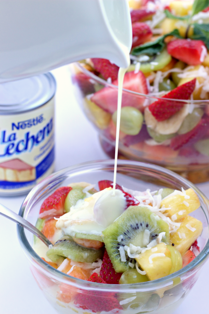 Fruit Salad with Sweet Citrus Dressing - The Latina Homemaker