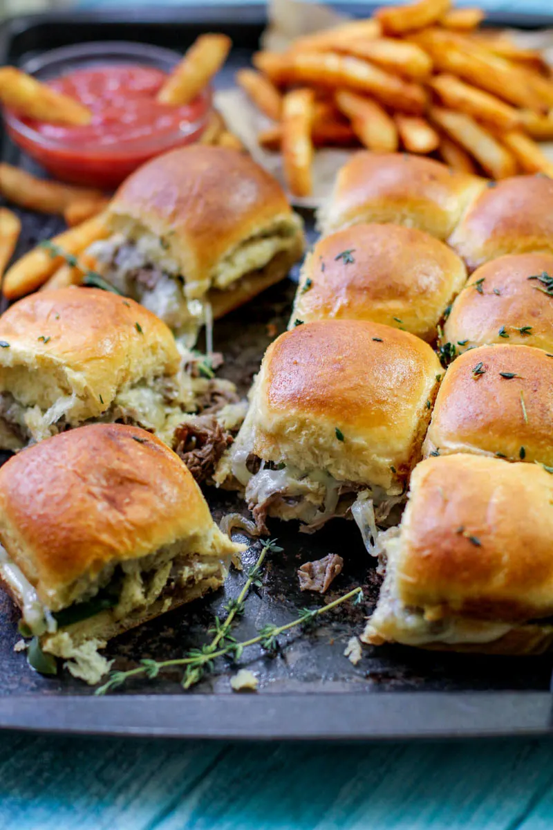 Philly Cheesesteak Sliders Recipe – These tasty melt-in-your-mouth cheesesteak sliders make the perfect appetizer for game days or your next gathering!