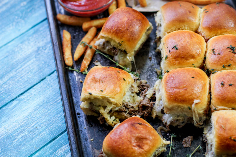 Philly Cheesesteak Sliders Recipe – These tasty melt-in-your-mouth cheesesteak sliders make the perfect appetizer for game days or your next gathering!