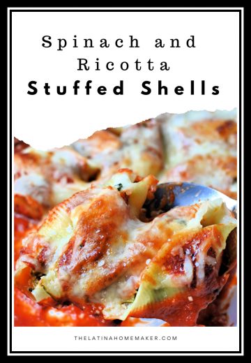 Spinach and Ricotta Stuffed Shells - The Latina Homemaker
