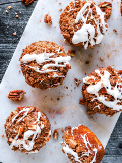 Keto Pumpkin Muffins with Pecan Streusel
