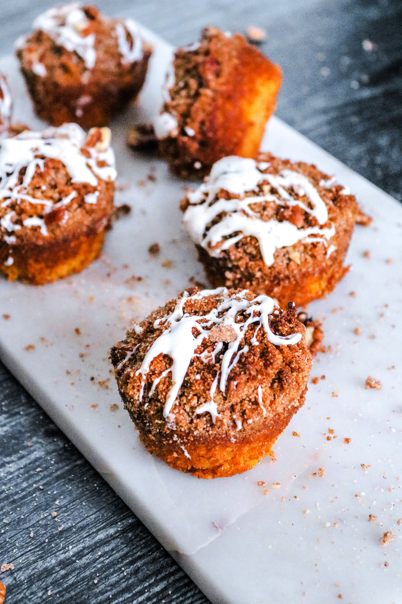 Keto Pumpkin Muffins with Pecan Streusel