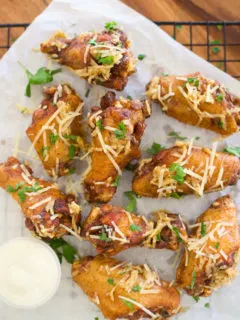 crispy garlic parmesan wings