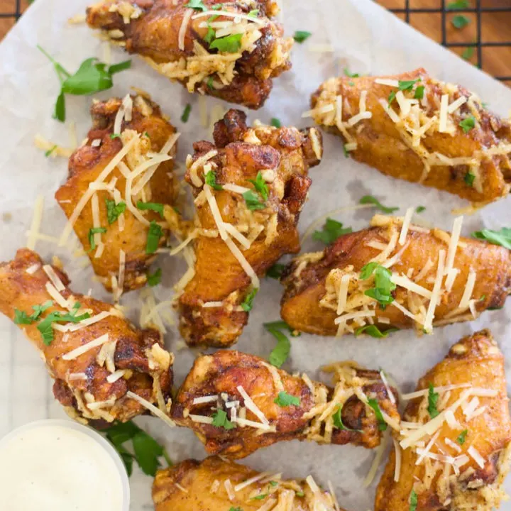 crispy garlic parmesan wings