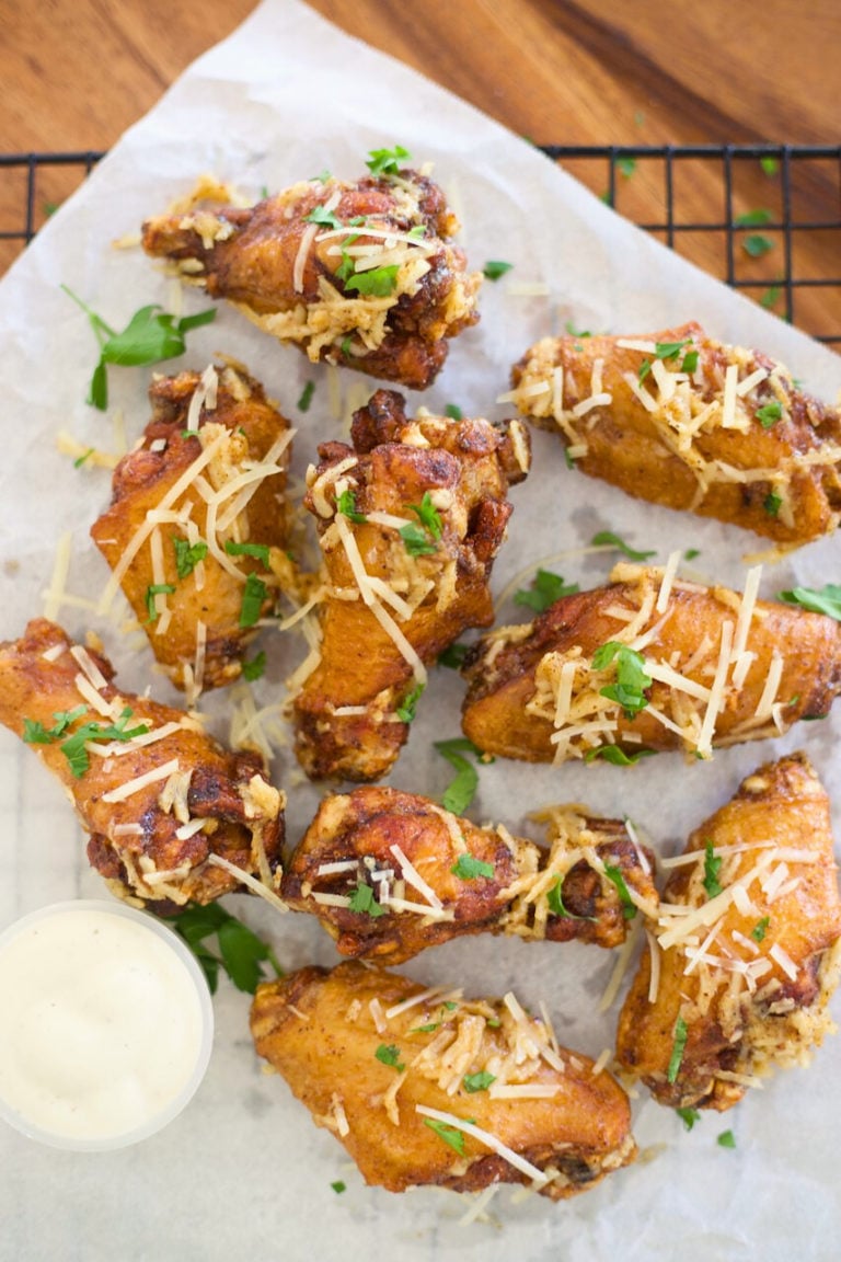 crispy garlic parmesan wings